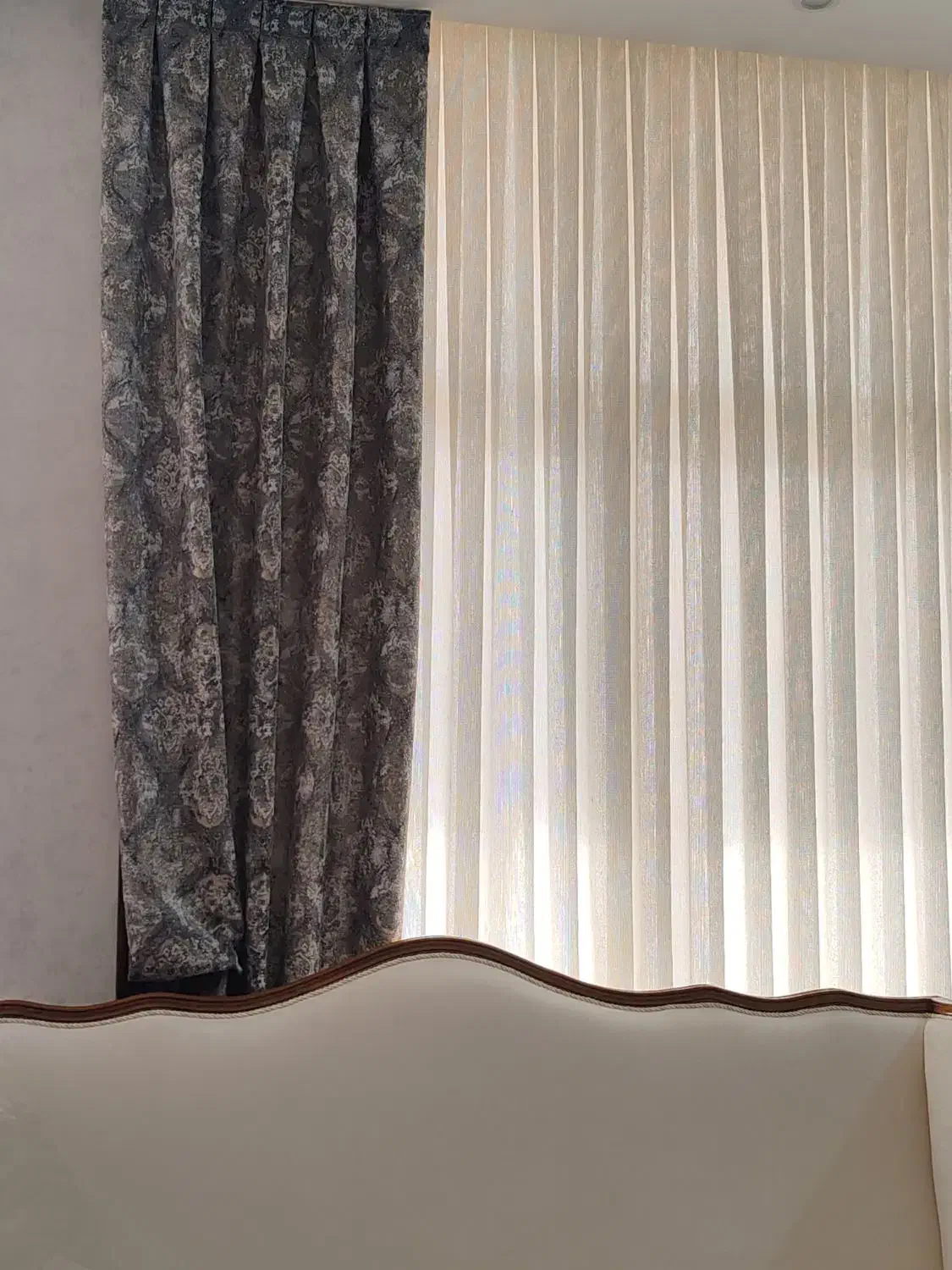 دو یال پرده|پرده، رانر، رومیزی|اصفهان, شاهد|دیوار