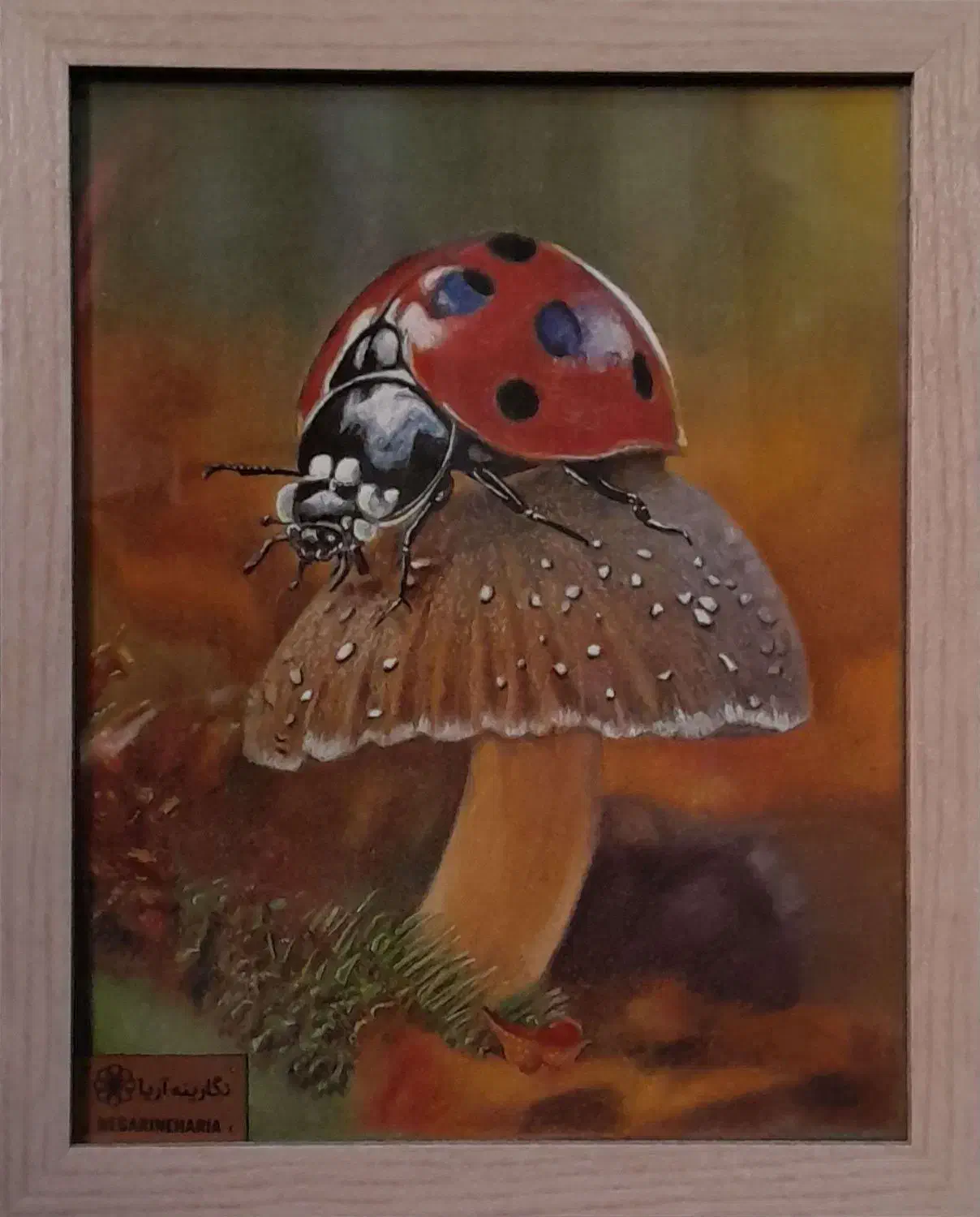 تابلو کفشدوزک و قارچ .|تابلو، نقاشی، عکس|تهران, فدک|دیوار