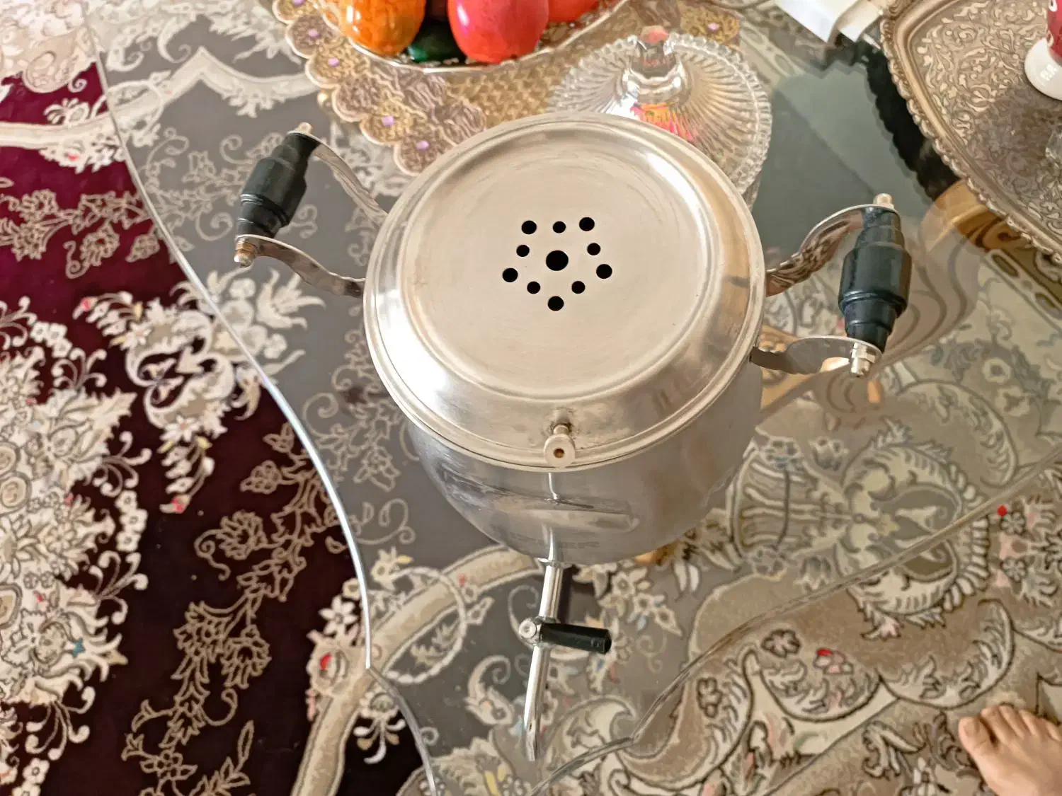 کتری سماوری استیل سنگین|قوری، کتری، قهوهساز دستی|چهارباغ, |دیوار