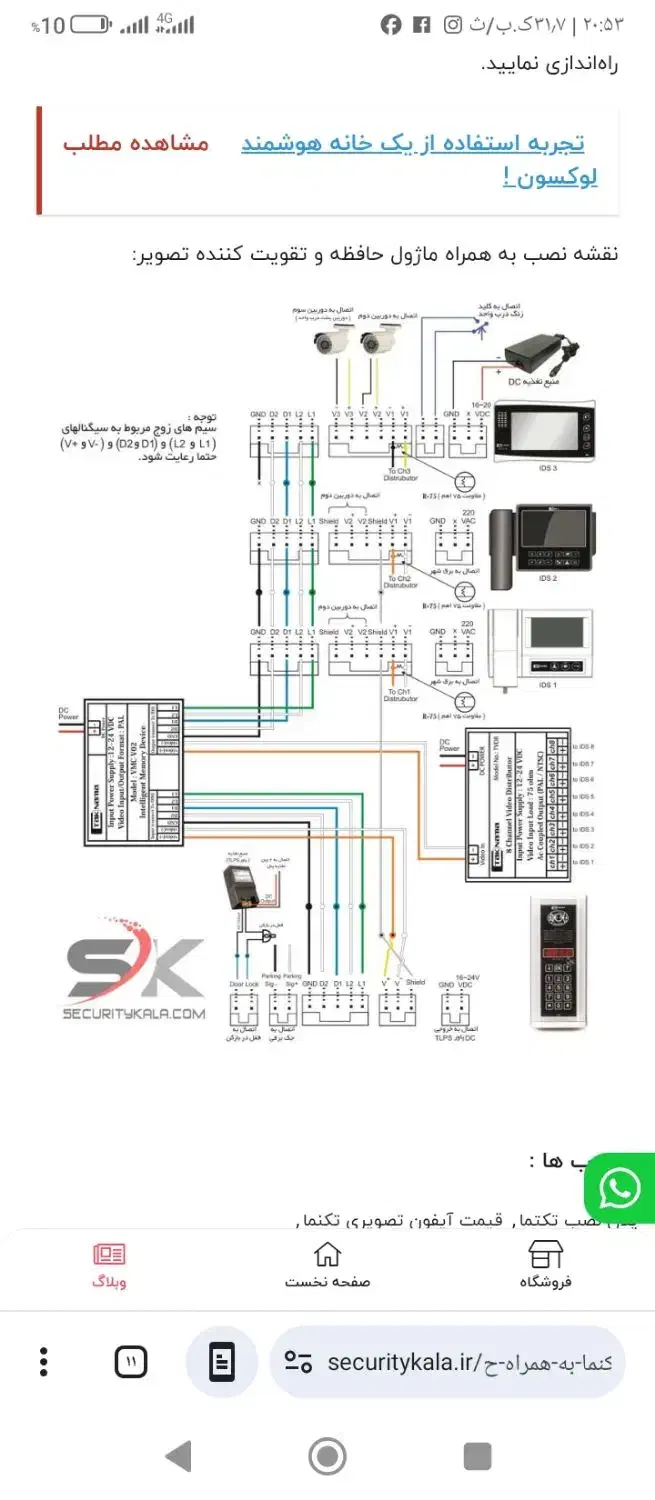 نصب و راه اندازی پروژهای ..ایفون های تصویری|خدمات پیشه و مهارت|قم, باسکول|دیوار