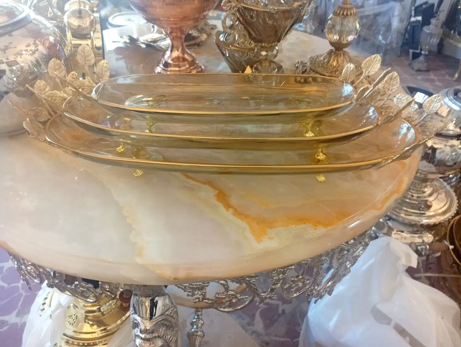 دیس سوفله خوری برنزی|ظروف سرو و پذیرایی|تبریز, |دیوار