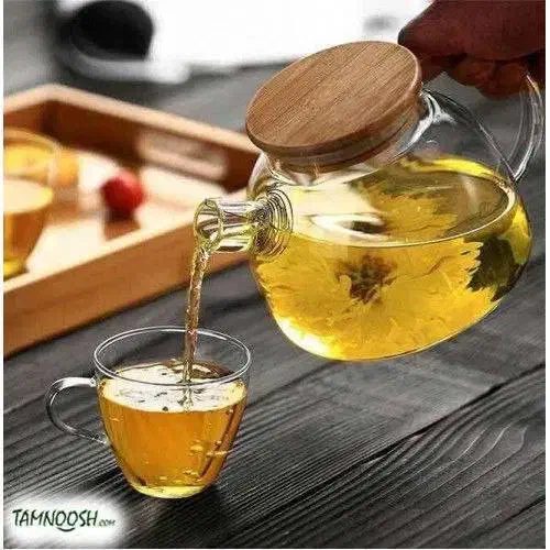 قوری پیرکس ۱.۶ لیتری با درب بامبو|قوری، کتری، قهوه‌ساز دستی|سیرجان, |دیوار