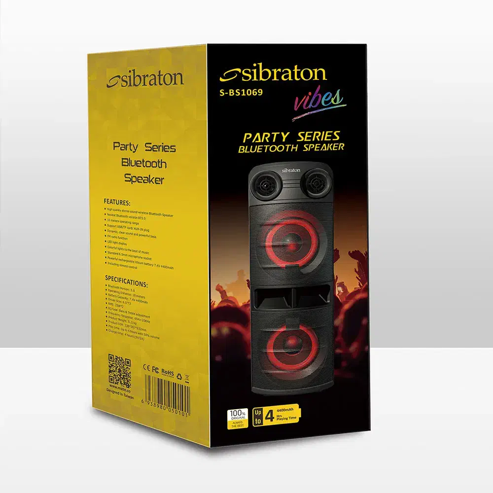 اسپیکر شارژی سیبراتون مدل S-BS1069|پخشکننده همراه|دوگنبدان, |دیوار
