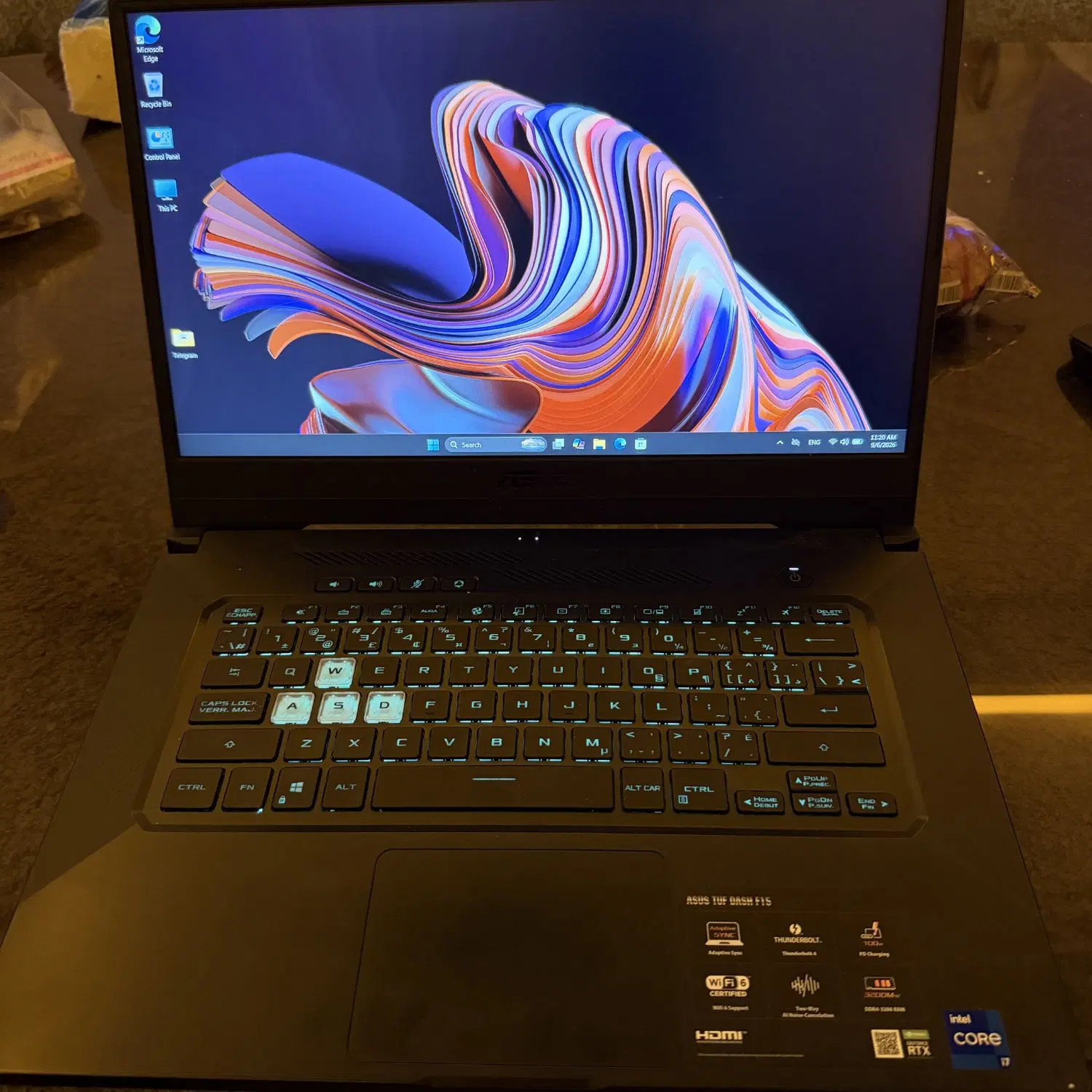لبتاب ایسوز گیمینک گرافیک ۸ و cpu i7 نسل ۱۱|رایانه همراه|تهران, علم و صنعت|دیوار