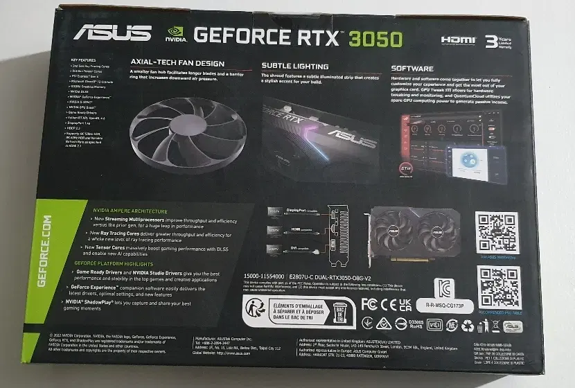 RTX 3050 ASUS 8GB|قطعات و لوازم جانبی رایانه|تهران, ولی آباد|دیوار