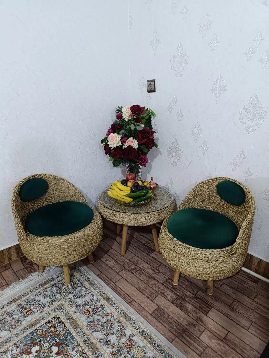 میز و صندلی حصیری|میز و صندلی غذاخوری|خوی, |دیوار