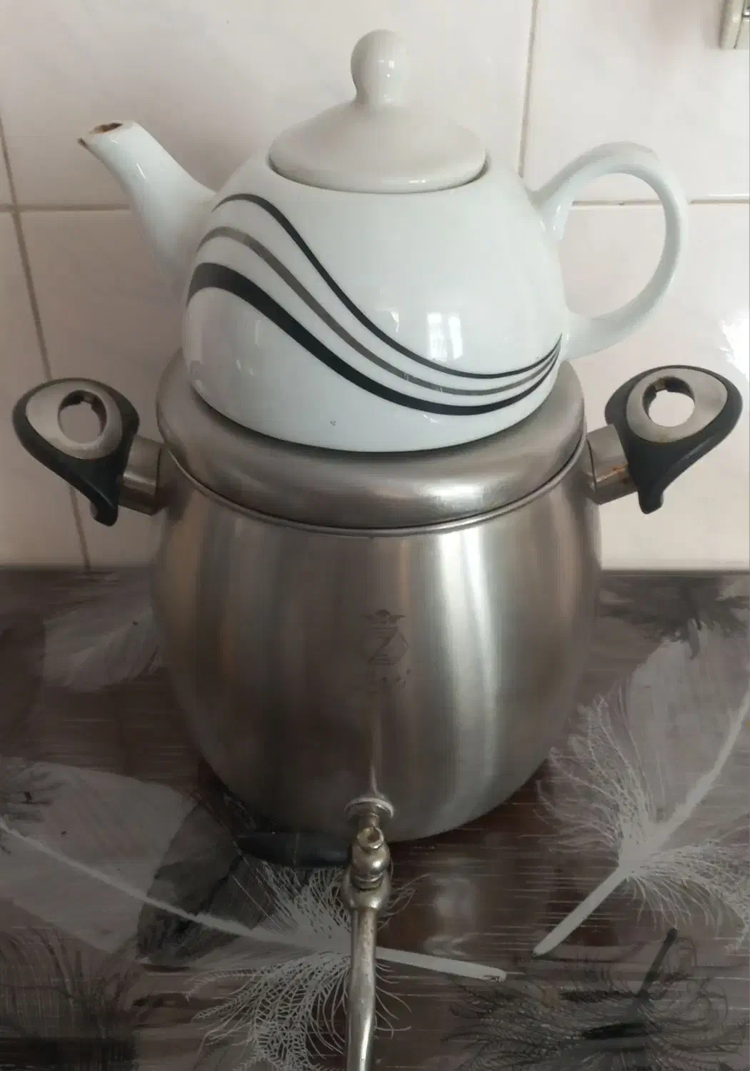 کتری قوری در حد نو|قوری، کتری، قهوهساز دستی|خرمدره, |دیوار