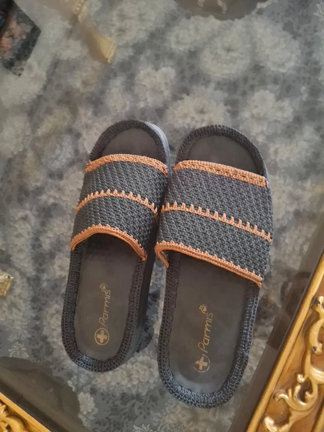 یک جفت دمپایی دست بافت نخ محکم خوشرنگ|کیف، کفش، کمربند|یاسوج, |دیوار