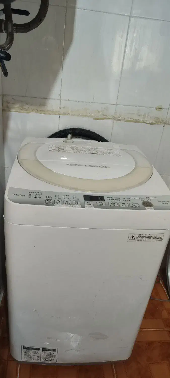 لباسشویی اتوماتیک  شارپ ژاپنی اصل|ماشین لباسشویی و خشک‌کن لباس|کازرون, |دیوار