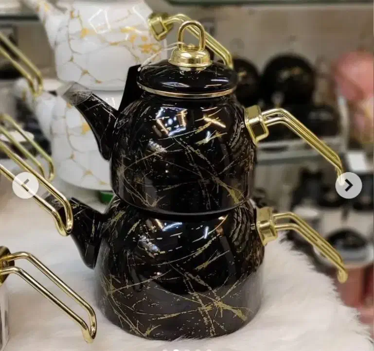 کتری و قوری لعابی برند مادام کو کو|قوری، کتری، قهوه‌ساز دستی|مشهد, مصلی (کارمندان اول)|دیوار