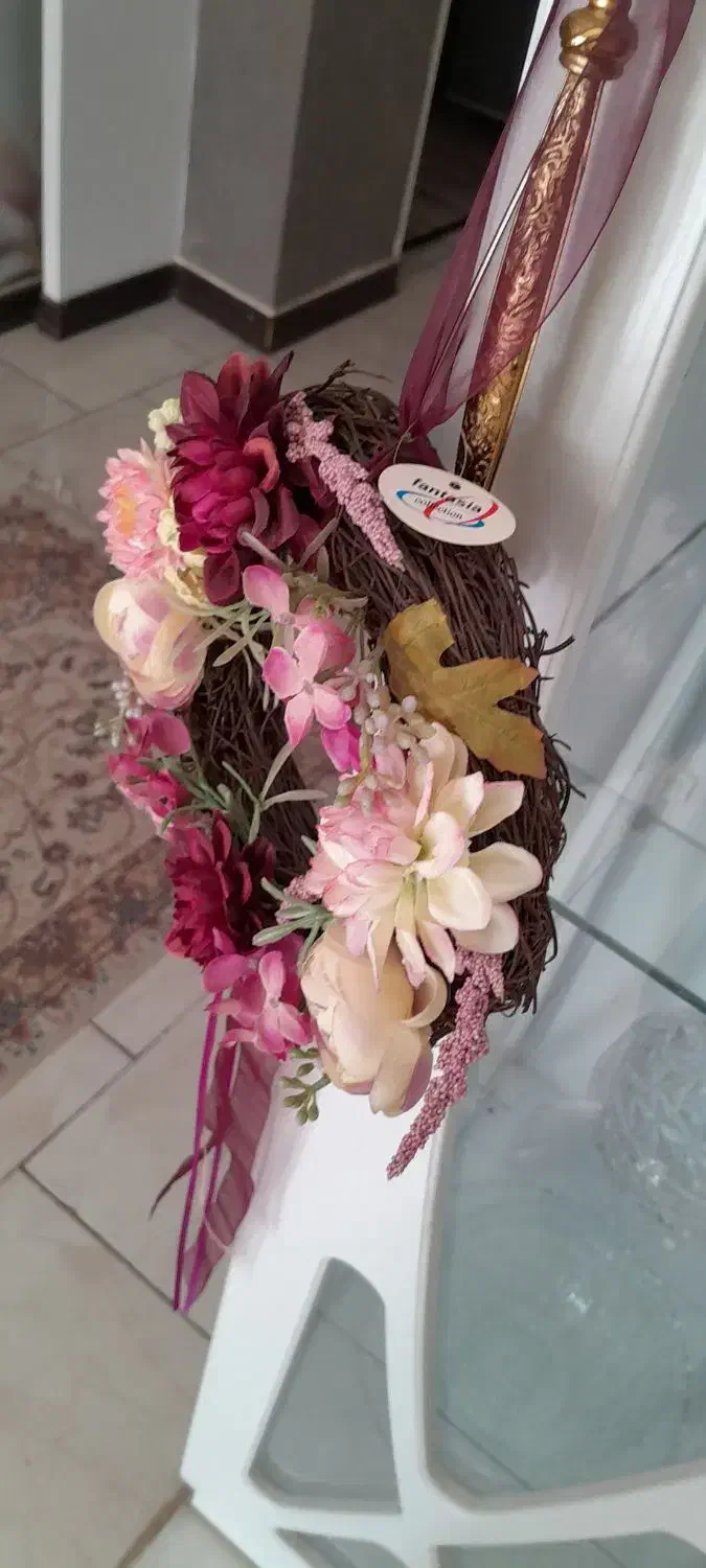 حلقه گل|گل مصنوعی|کرج, باغستان|دیوار