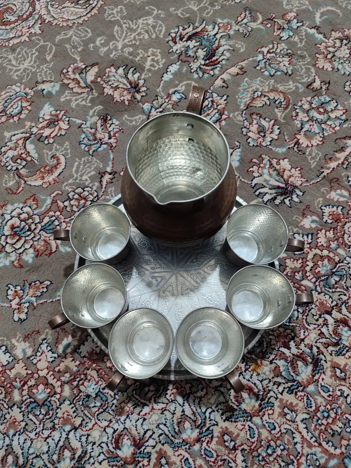 پارچ و لیوان مسی|قوری، کتری، قهوه‌ساز دستی|کوهدشت, |دیوار