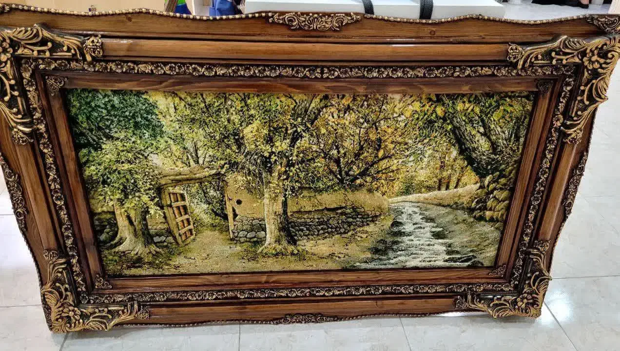 تابلو فرش دستباف چله ابریشم|تابلو فرش|مشکیندشت, |دیوار