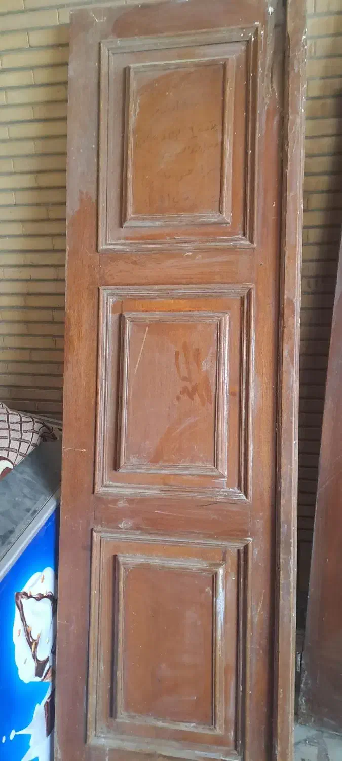 درب چوبی دو لنگه دوتا یک لنگه دوعدد|مصالح و تجهیزات ساختمان|اهواز, کوی نفت|دیوار