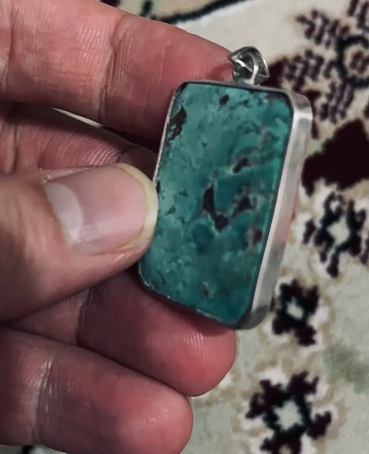 پلاک فیروز قاب نقره|جواهرات|فردیس, قریشی|دیوار