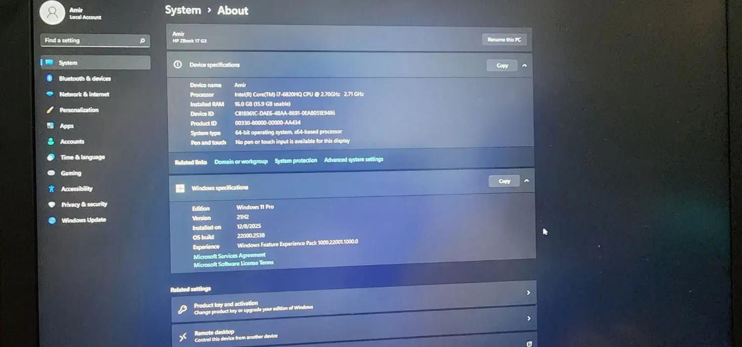 hp zbook 17 g3|رایانه همراه|مشهد, یوسفیه (شهرک غرب)|دیوار