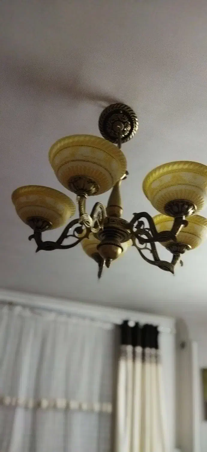 لوستر۵شاخه شیک|لوستر و چراغ آویز|سمنان, |دیوار