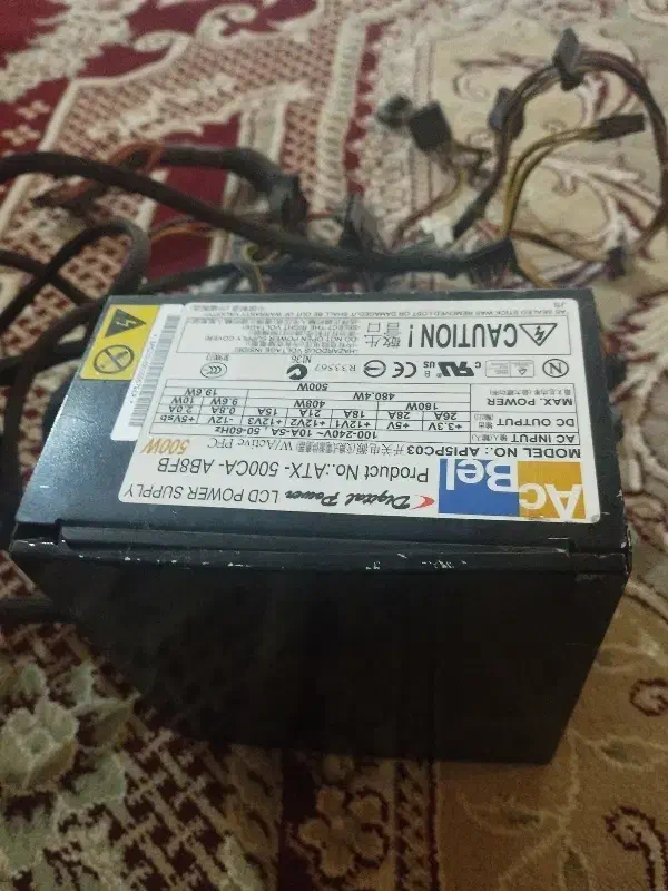 پاور مدل ایسیبل ۵۰۰ وات مدل ATX-500CA-AB8F|قطعات و لوازم جانبی رایانه|خرمآباد, |دیوار