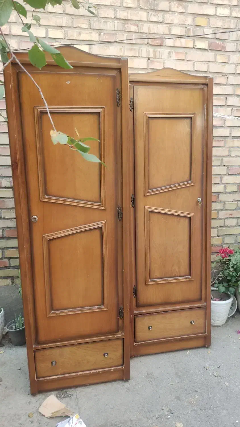 دو عدد کمد چوبی|جاکفشی، کمد، دراور|مرند, |دیوار