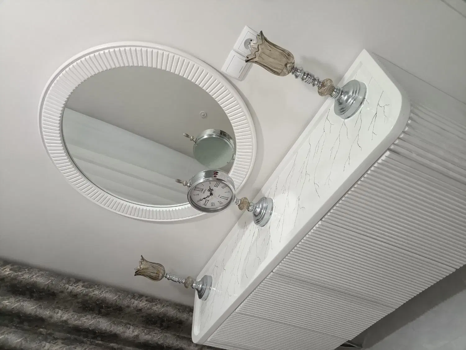 آینه کنسول چهاردرب و میز تی وی تمام چوب|بوفه، ویترین، کنسول|ملایر, |دیوار