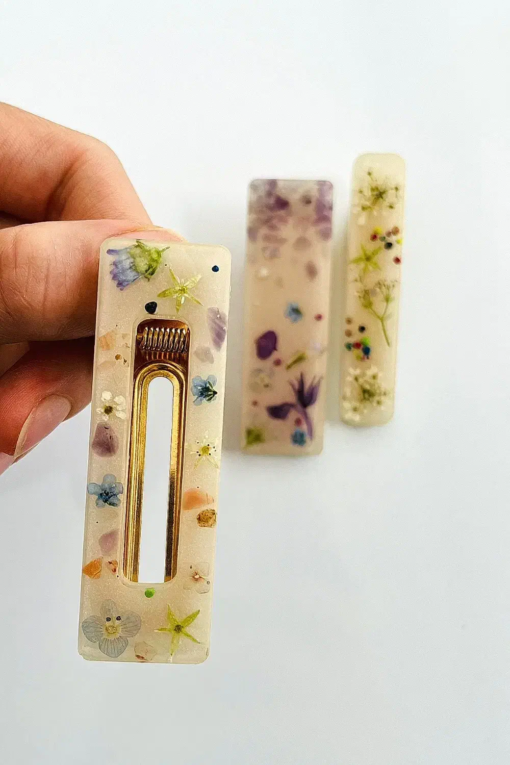 ست گلسر گیره رزینی|زیورآلات و اکسسوری|قم, زند آباد|دیوار