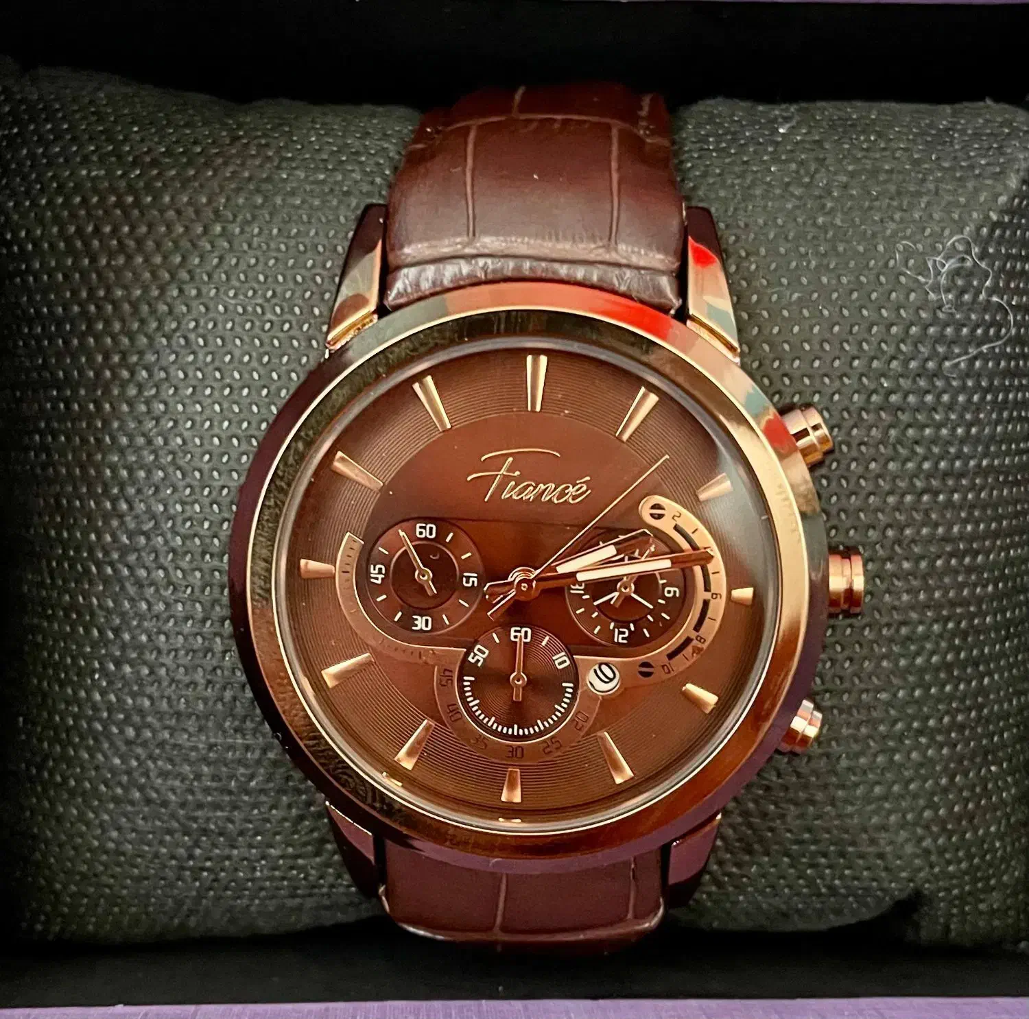 ساعت برند فیانس موتور میوتای ژاپن بند چرم درجه یک|ساعت|کرمان, |دیوار