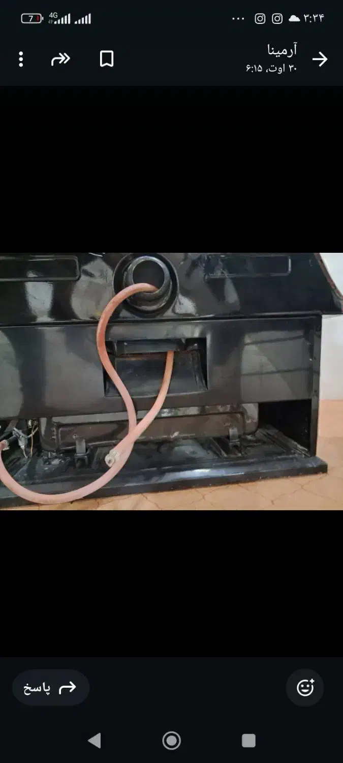 بخاری طرح شومینه در حد نو|بخاری، هیتر، شومینه|دزفول, |دیوار