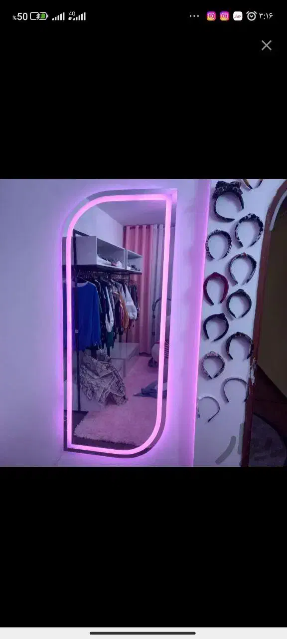 آینه ی آرایشگاهی بک لایت|آینه|مشهد, کشف|دیوار