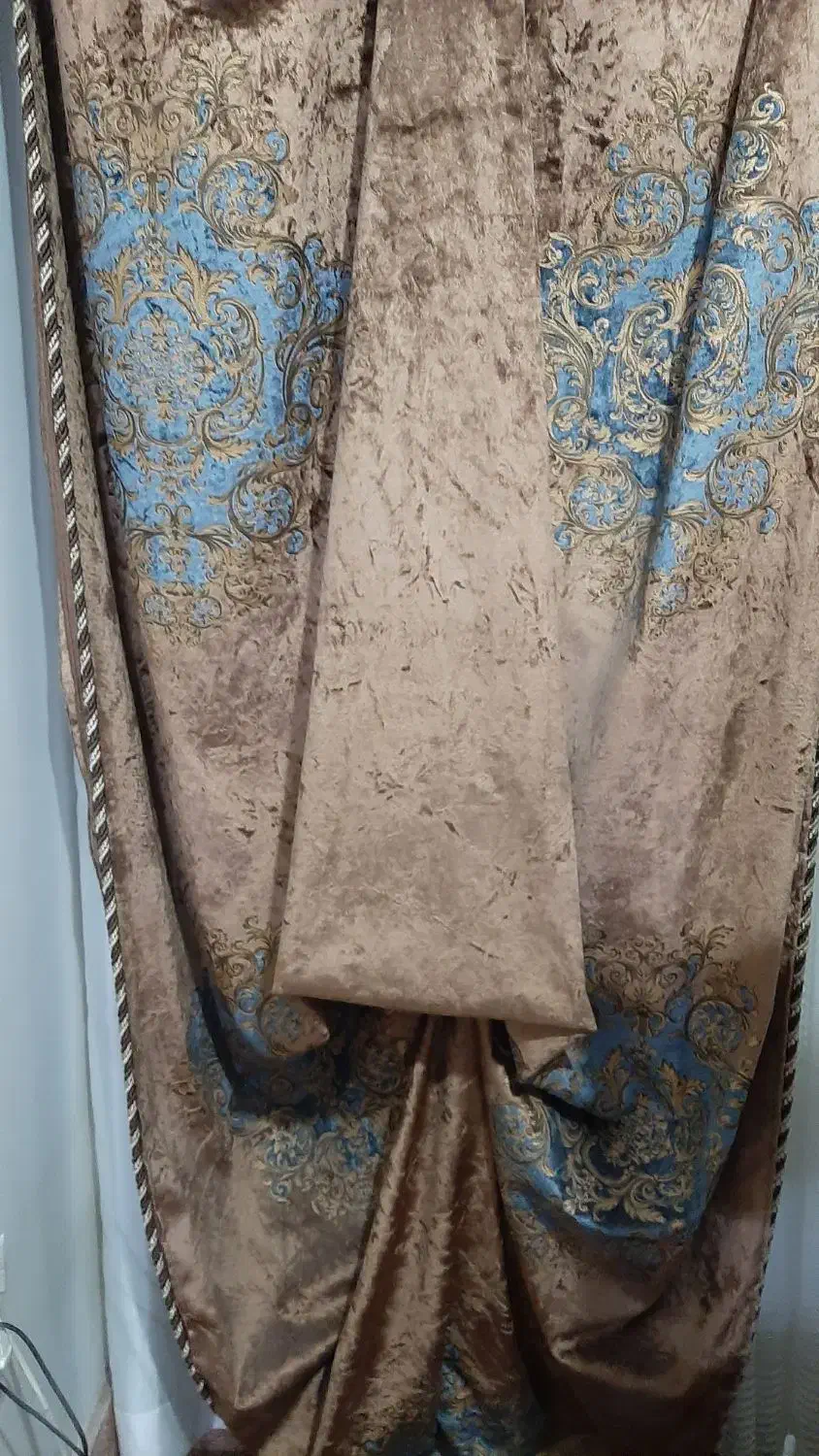 فروش پرده سلطنتی دو عدد با یال و کتیبه|پرده، رانر، رومیزی|سورک, |دیوار