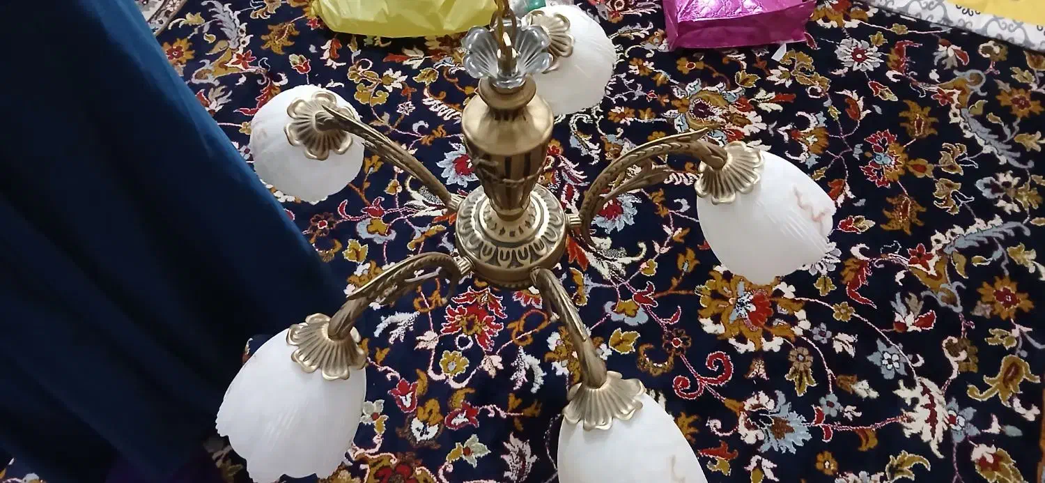 فوری لوستر برنجی درحد نو|لوستر و چراغ آویز|پردیس, سیاه سنگ|دیوار