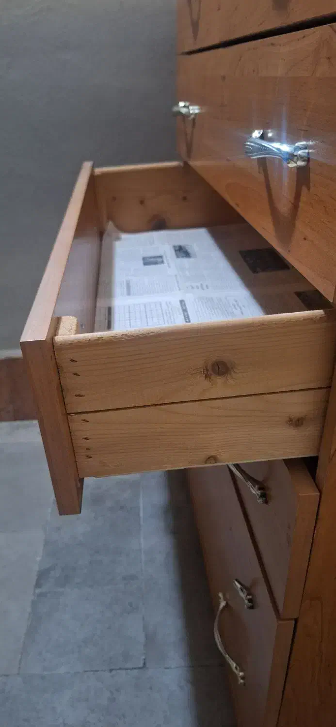 دراور۷کشو چوبی|جاکفشی، کمد، دراور|رشت, استقامت ۲|دیوار