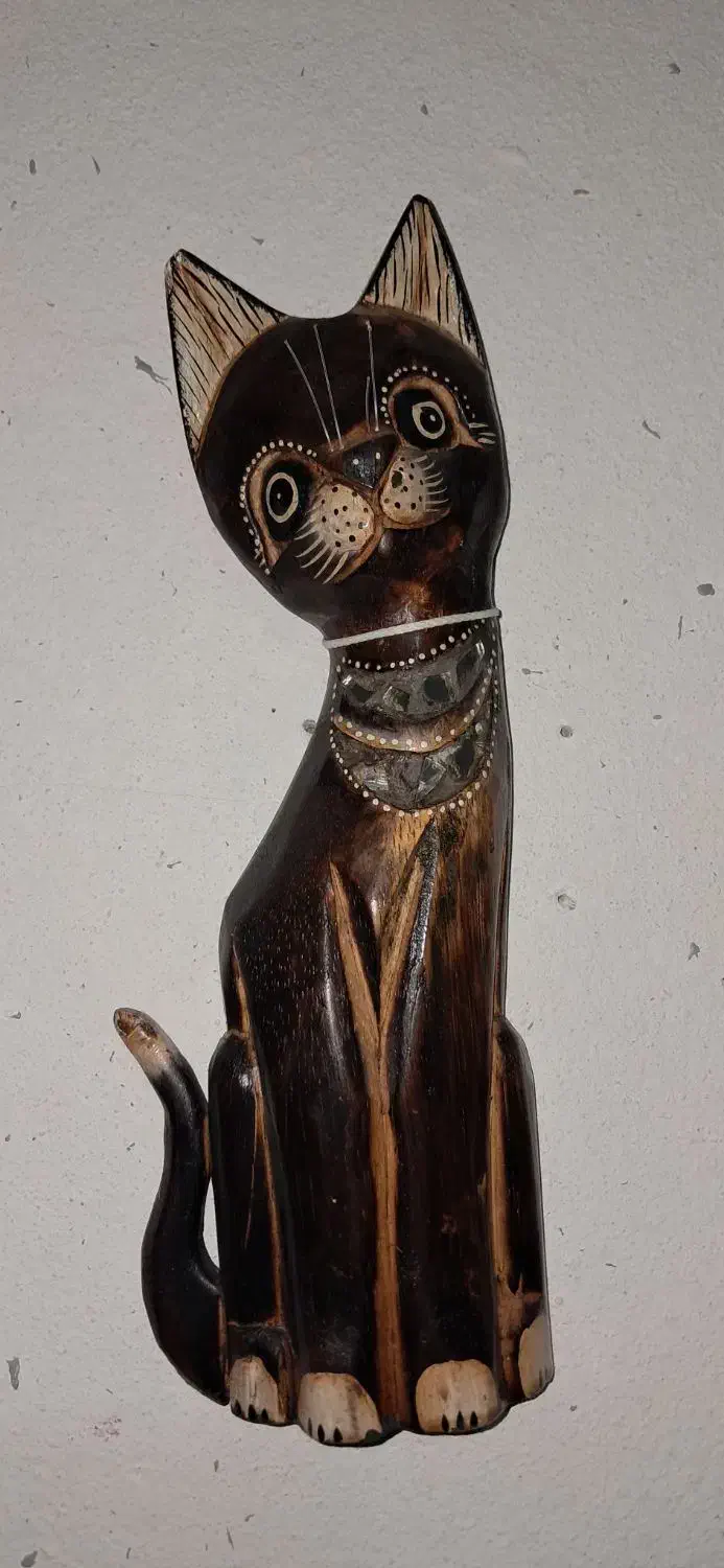 مجسمه های چوبی گربه|مجسمه، تندیس، ماکت|شیراز, بازار|دیوار