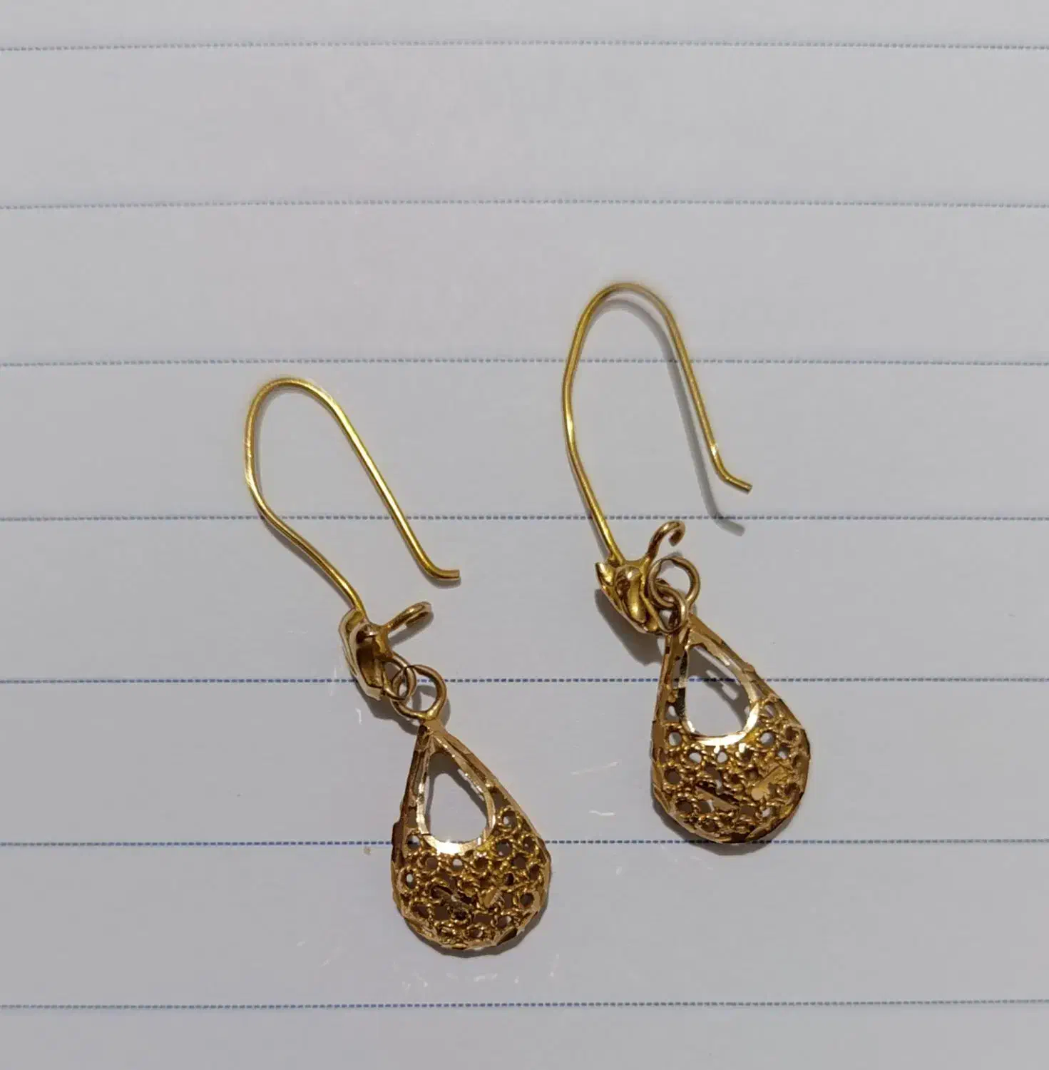 گوشواره طلا 18 عیار طرح اشک|جواهرات|چهاردانگه (تهران), |دیوار