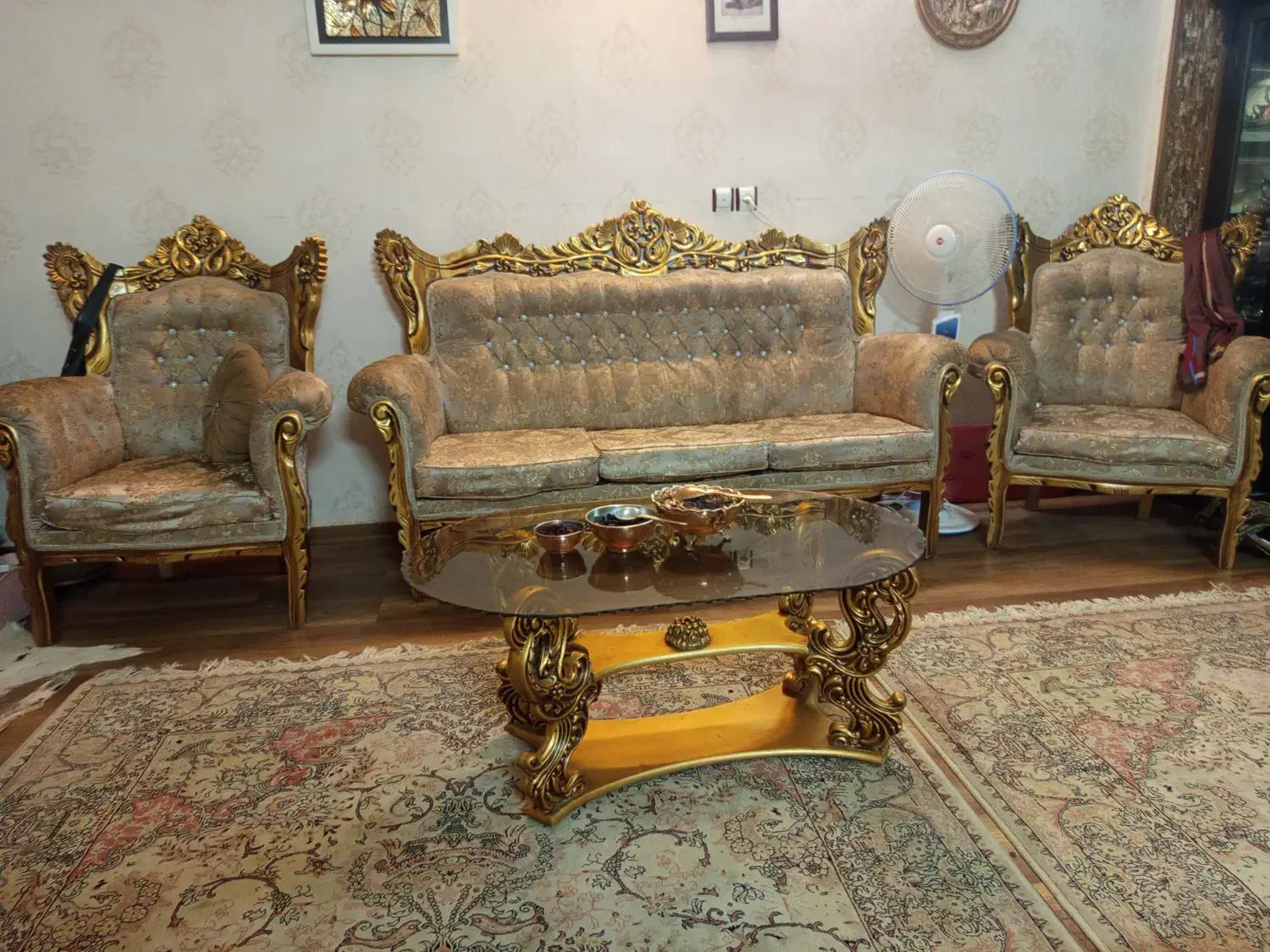 مبل استیل 9 نفره با میز عسلی|مبلمان خانگی و میز عسلی|ابهر, |دیوار