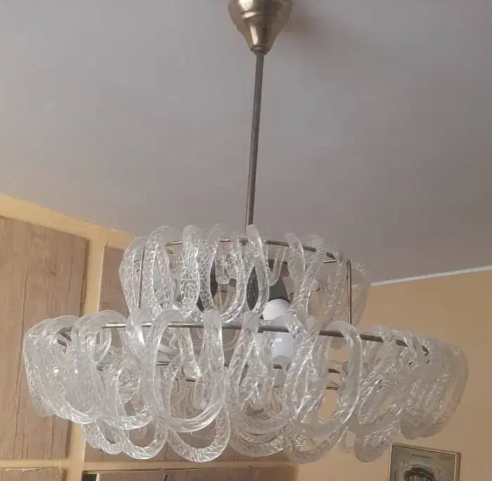 لوستر سقفی دو پل با آویز های متحرک کریستال|لوستر و چراغ آویز|تهران, شاهین|دیوار