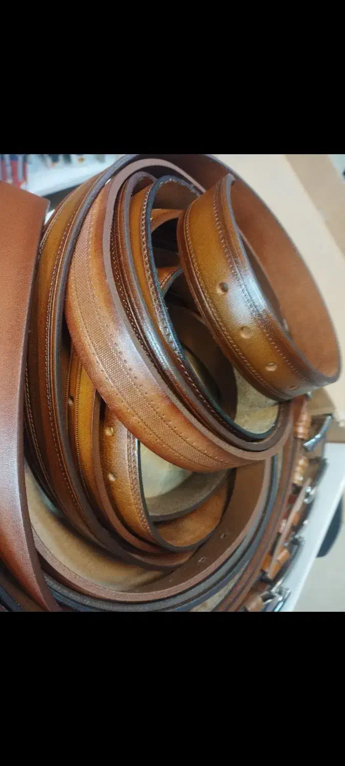 کمربند چرم طبیعی گاوی|کیف، کفش، کمربند|کرج, بنیاد|دیوار