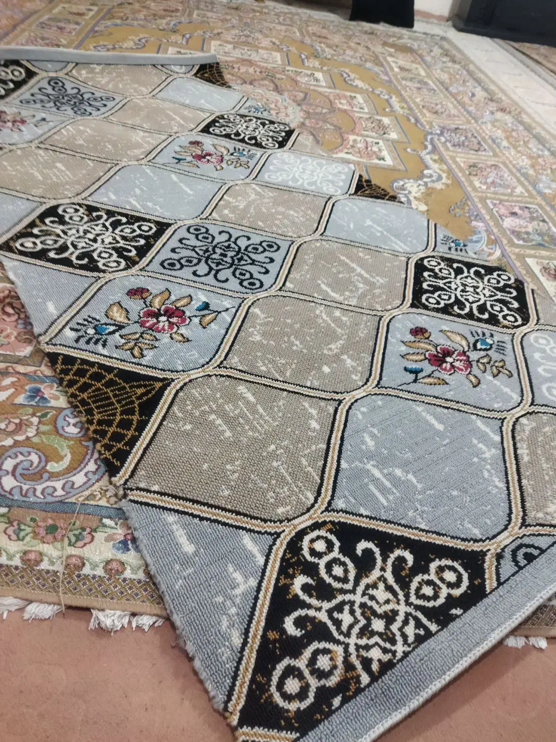 گلیم 1 در 180|گلیم، جاجیم، گبه|خرم‌آباد, |دیوار