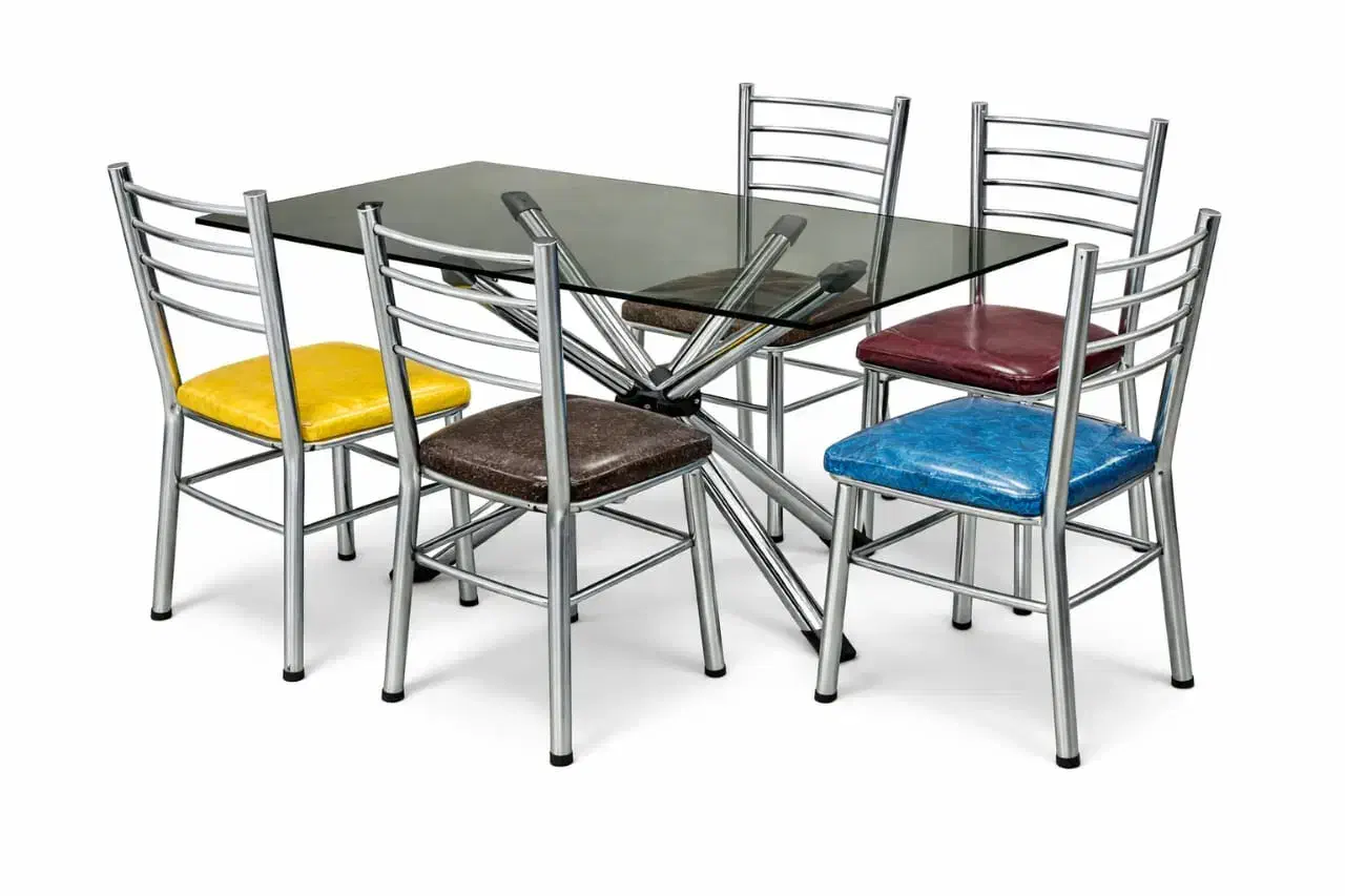 میز ناهارخوری ۴ نفره فلزی|میز و صندلی غذاخوری|صدرا-فارس, فاز ۱|دیوار