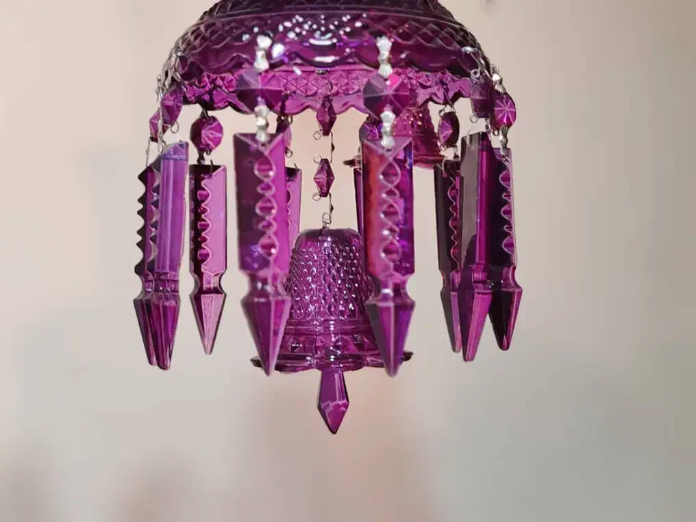 لوستر سه شاخه بنفش/کاری شیک و تمیز|لوستر و چراغ آویز|تهران, بهارستان|دیوار