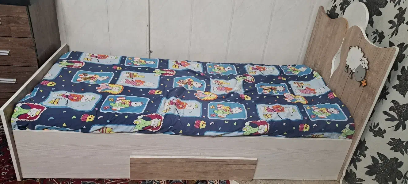 تخت نوجوان با تشک رویال نو|تخت و سرویس خواب|شریف‌آباد, |دیوار