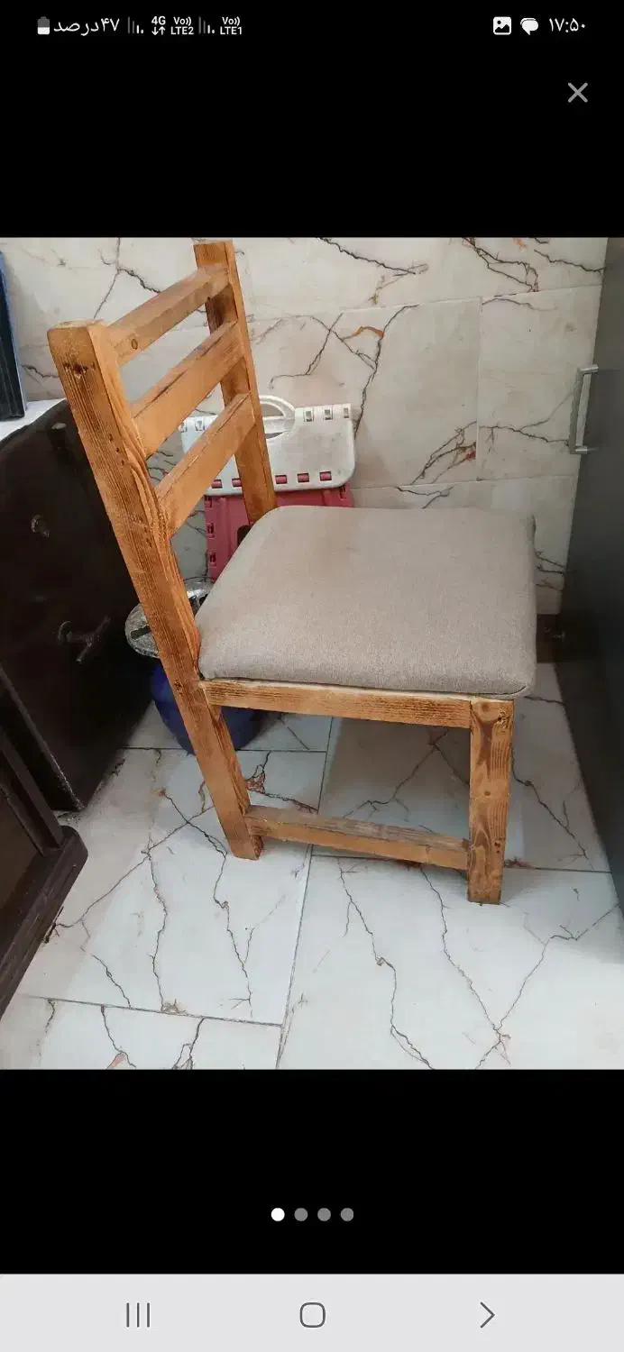دو عدد صندلی چوبی نو|صندلی و نیمکت|رشت, حمیدیان|دیوار