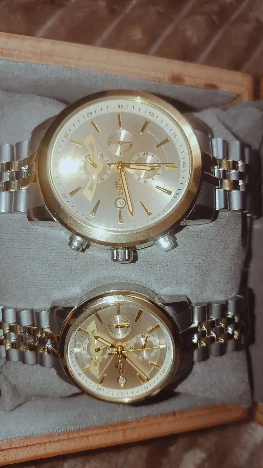 ساعت جفت برند seiko vip|ساعت|لاهیجان, شیشه گران|دیوار