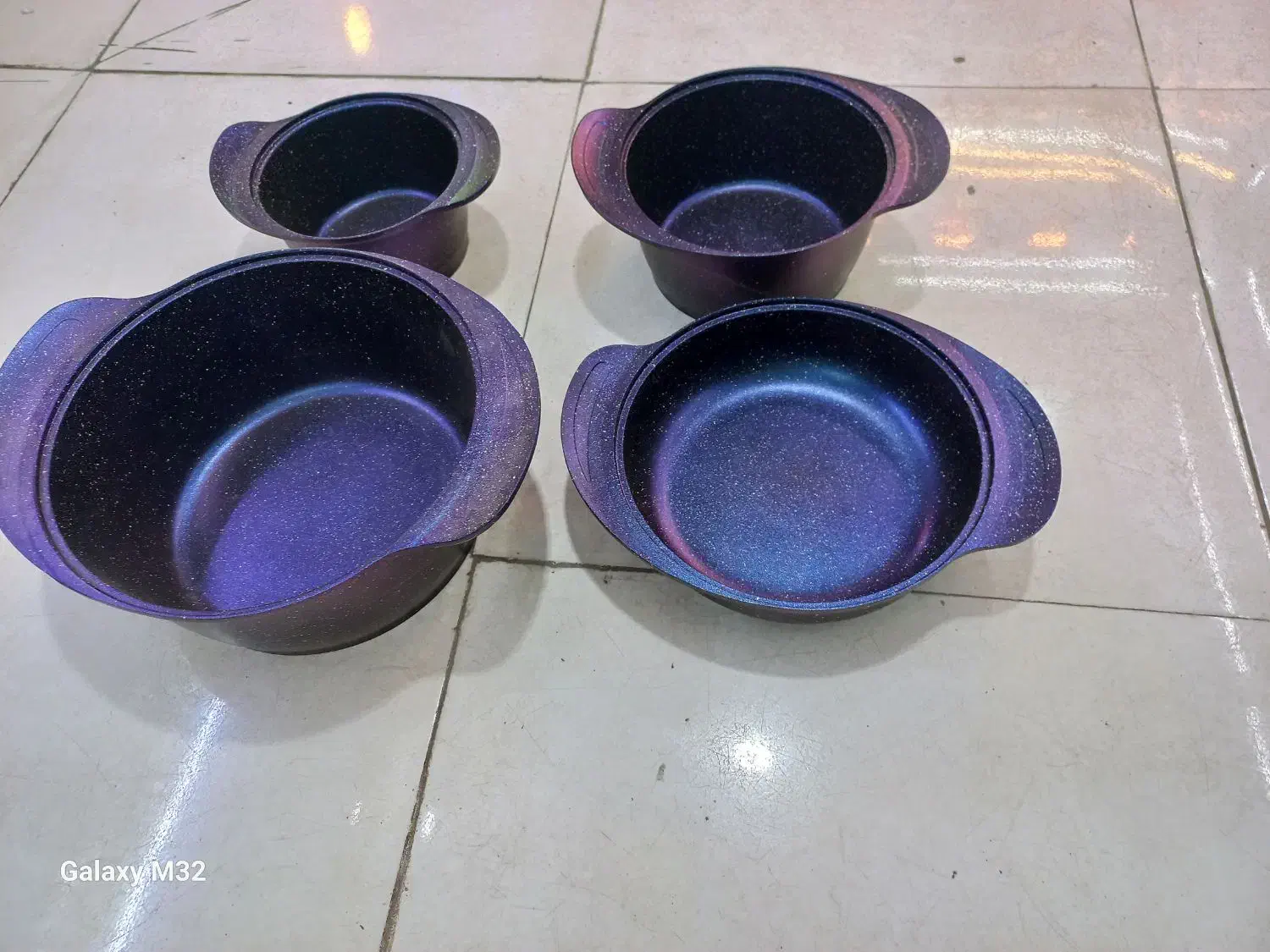 سرویس چدن ۴تیکه ابی کهکشانی|ظروف پخت‌وپز|مشهد, ایثارگران|دیوار