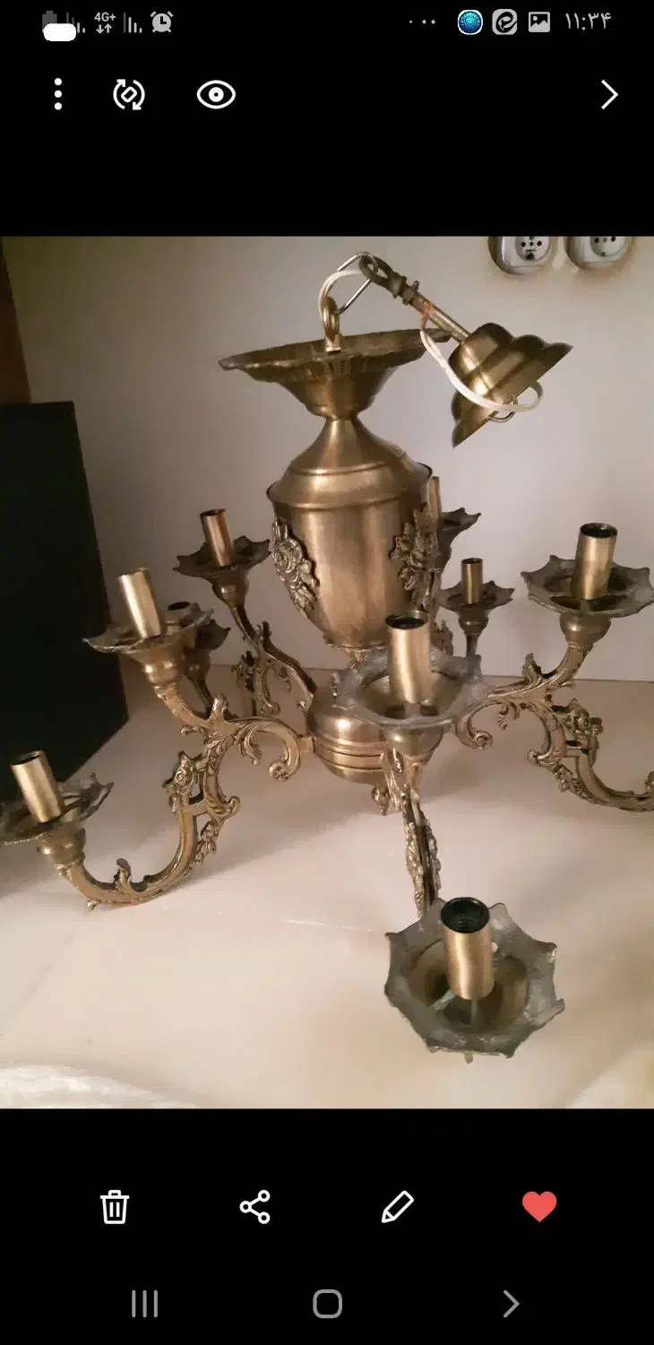 لوستر برتجی اصل|لوستر و چراغ آویز|گرگان, |دیوار