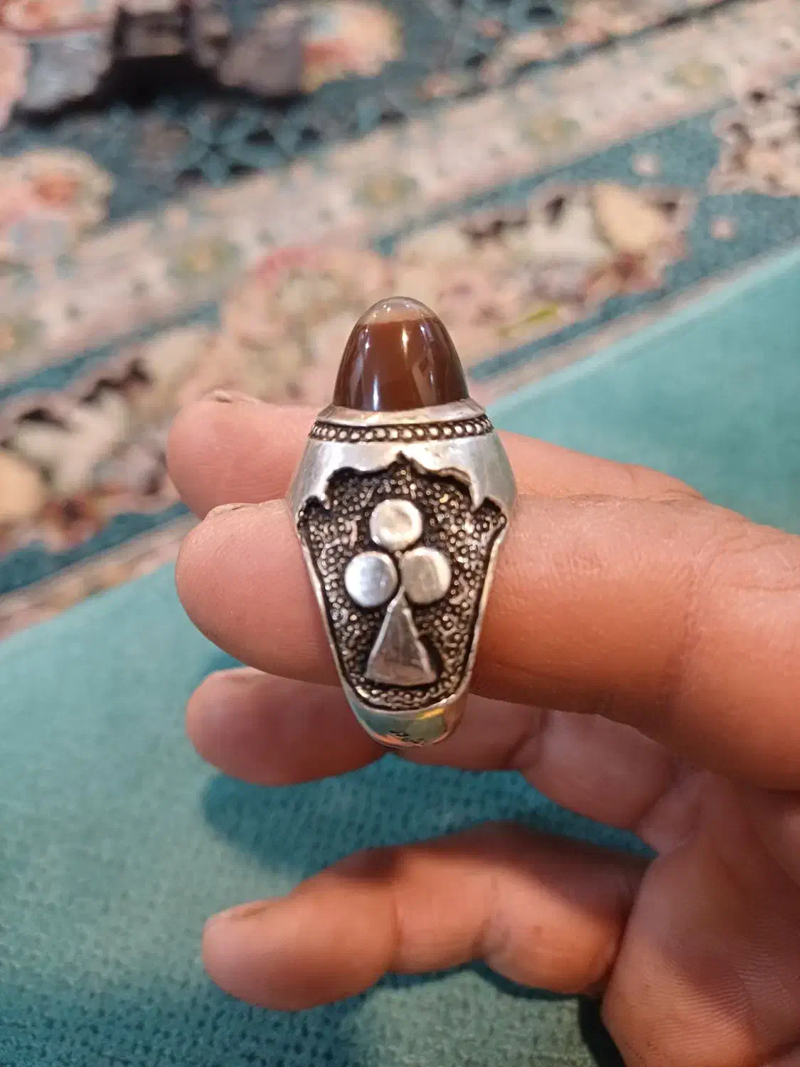 انگشترنقره باباقوری مختص چشم ونظر|جواهرات|بهبهان, |دیوار