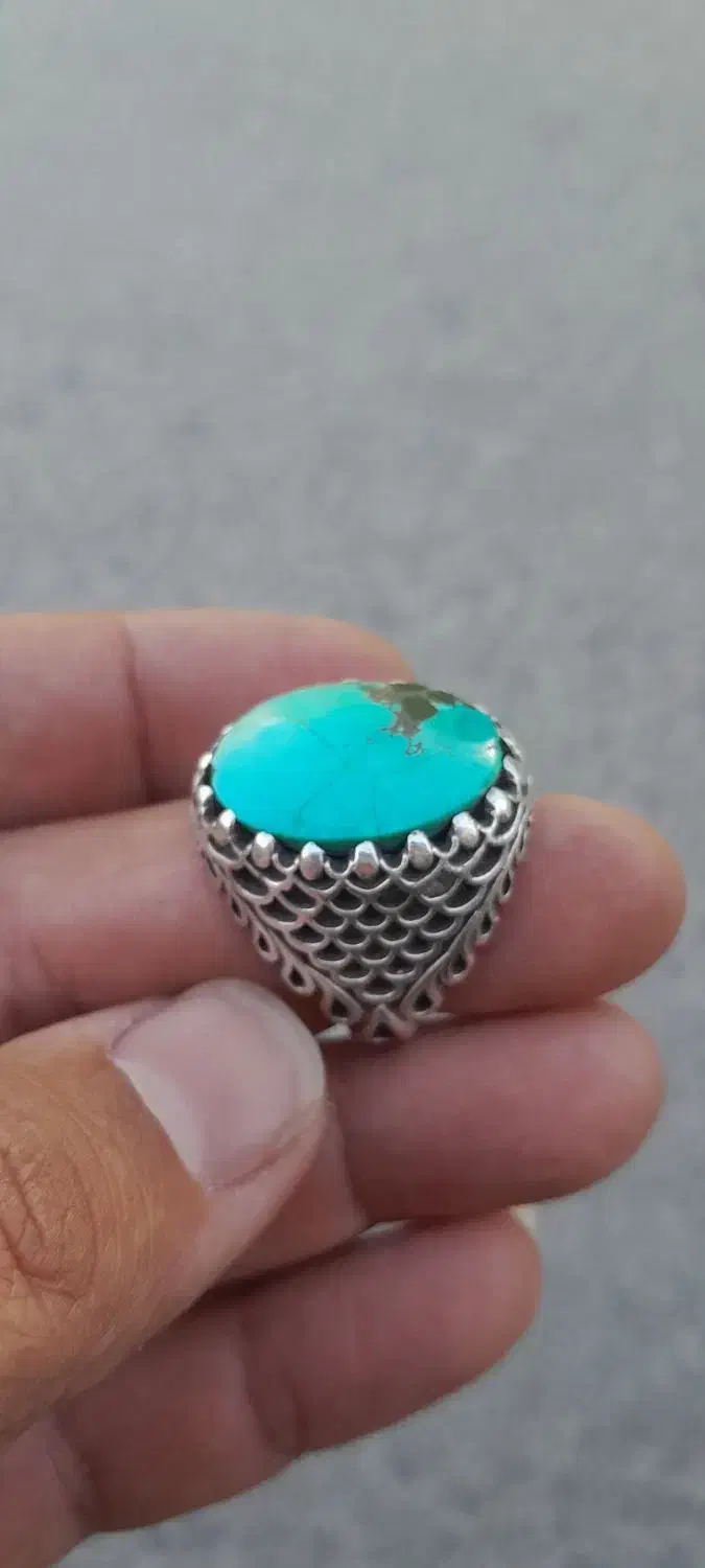 انگشتر نقره فیروزه|جواهرات|شاهین‌شهر, شهرک گلدیس|دیوار