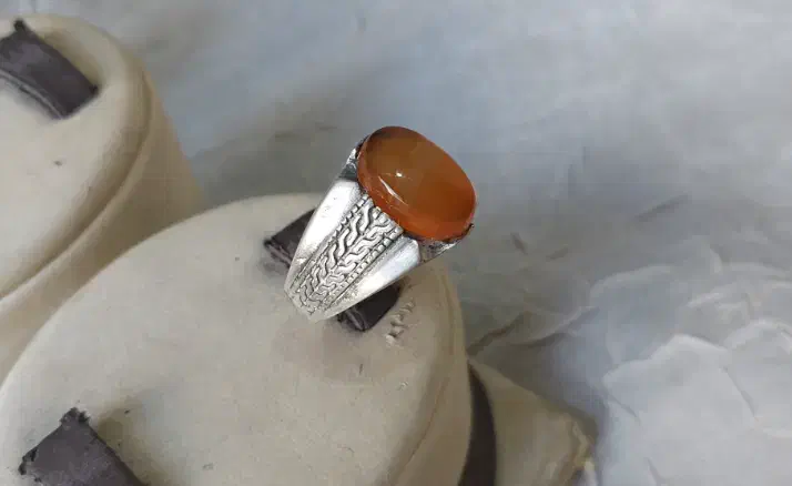انگشتر نقره925مردانه نگین عقیق یمنی طبیعی|جواهرات|تهران, بهارستان|دیوار