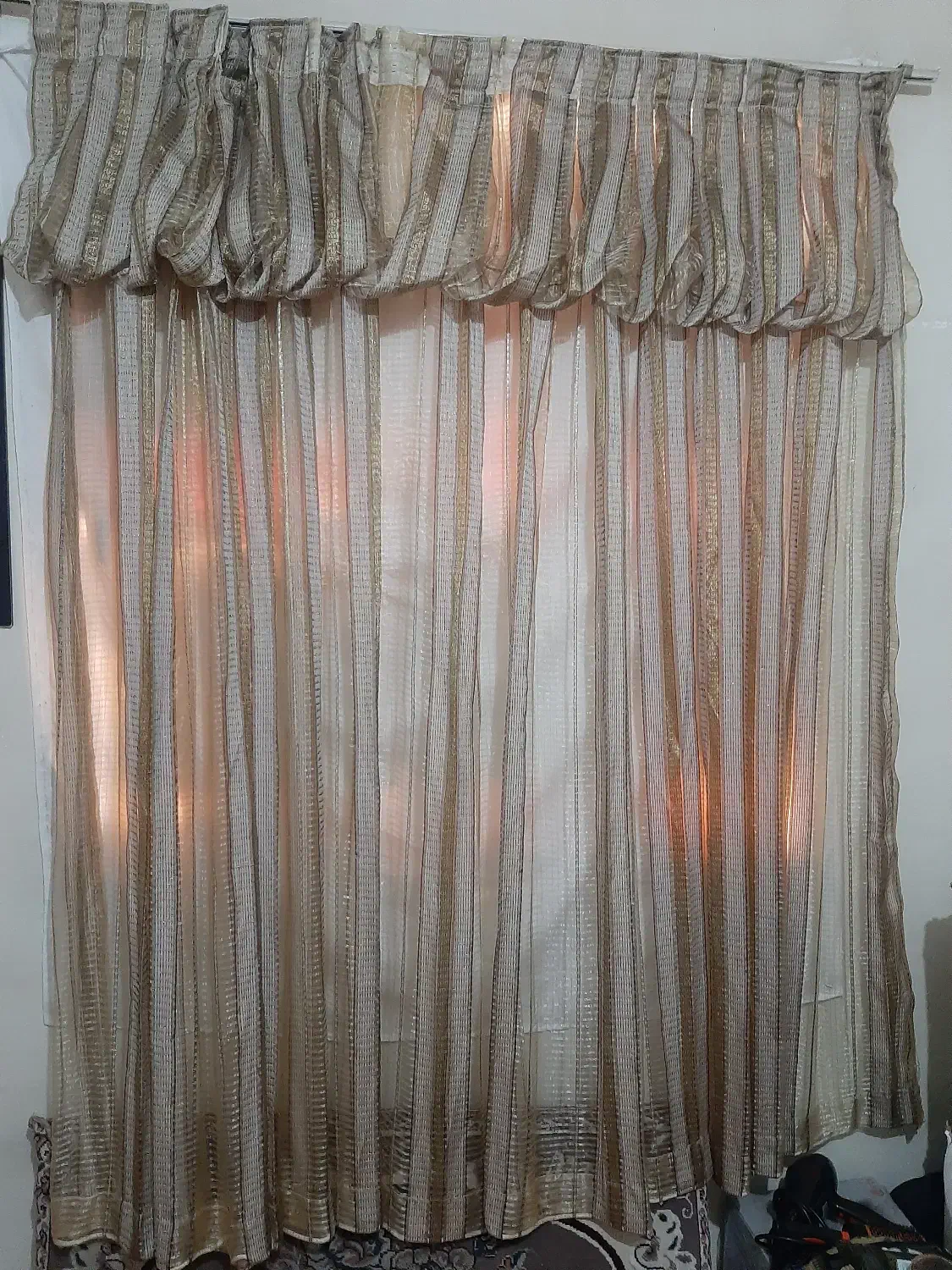 پرده حریر دو عدد|پرده، رانر، رومیزی|پردیس, فاز ۳|دیوار