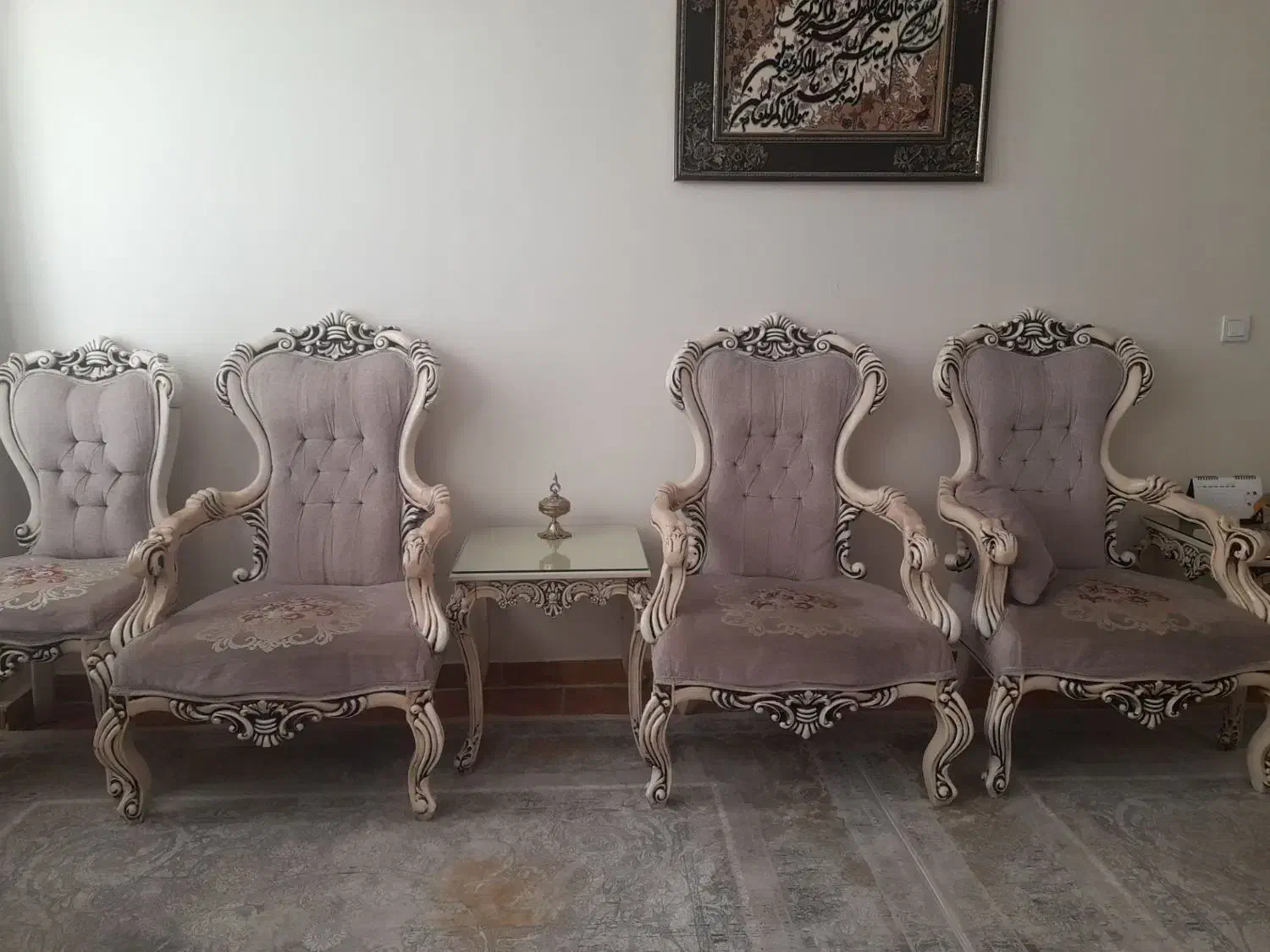 مبل ۹ نفره با میز بزرگ دو عدد عسلی|مبلمان خانگی و میز عسلی|نسیمشهر, |دیوار