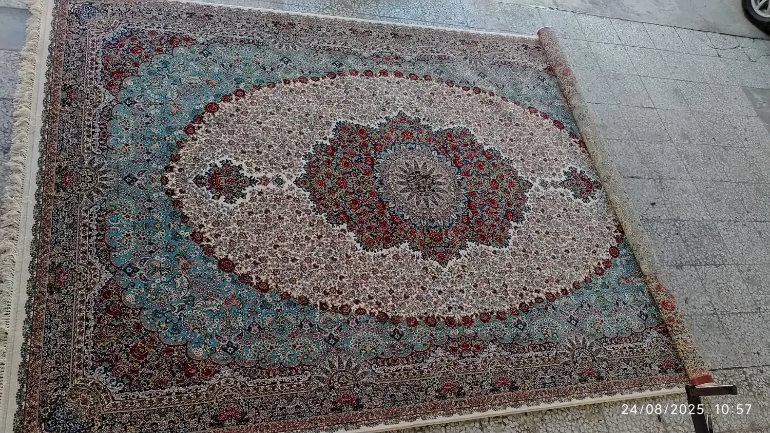 فرش ۹متری دستبافگونه ستاره طلایی کاشان (آکبند)|فرش|رودسر, |دیوار